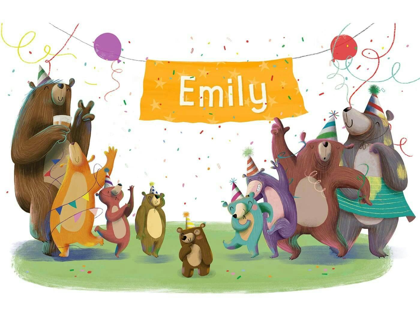The Littlest Bear - Product Description of the child's name written in flags